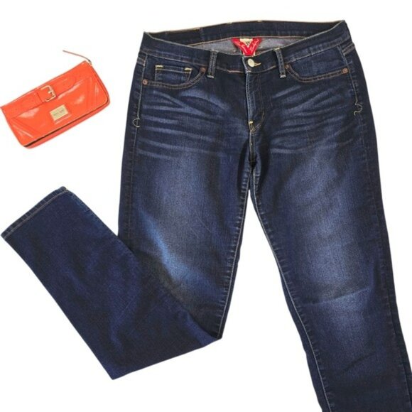 Lucky Brand Women's Skinny Jeans Size 10 30 Dark Blue Denim Lightweight Casual - Picture 1 of 14